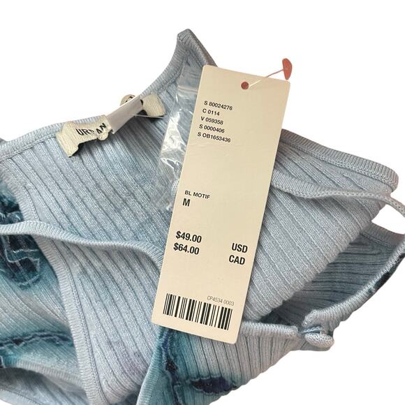 NWT Urban Outfitters Womens Medium Tank Top Pru Floral Peekaboo Sweater Cami - Picture 3 of 9